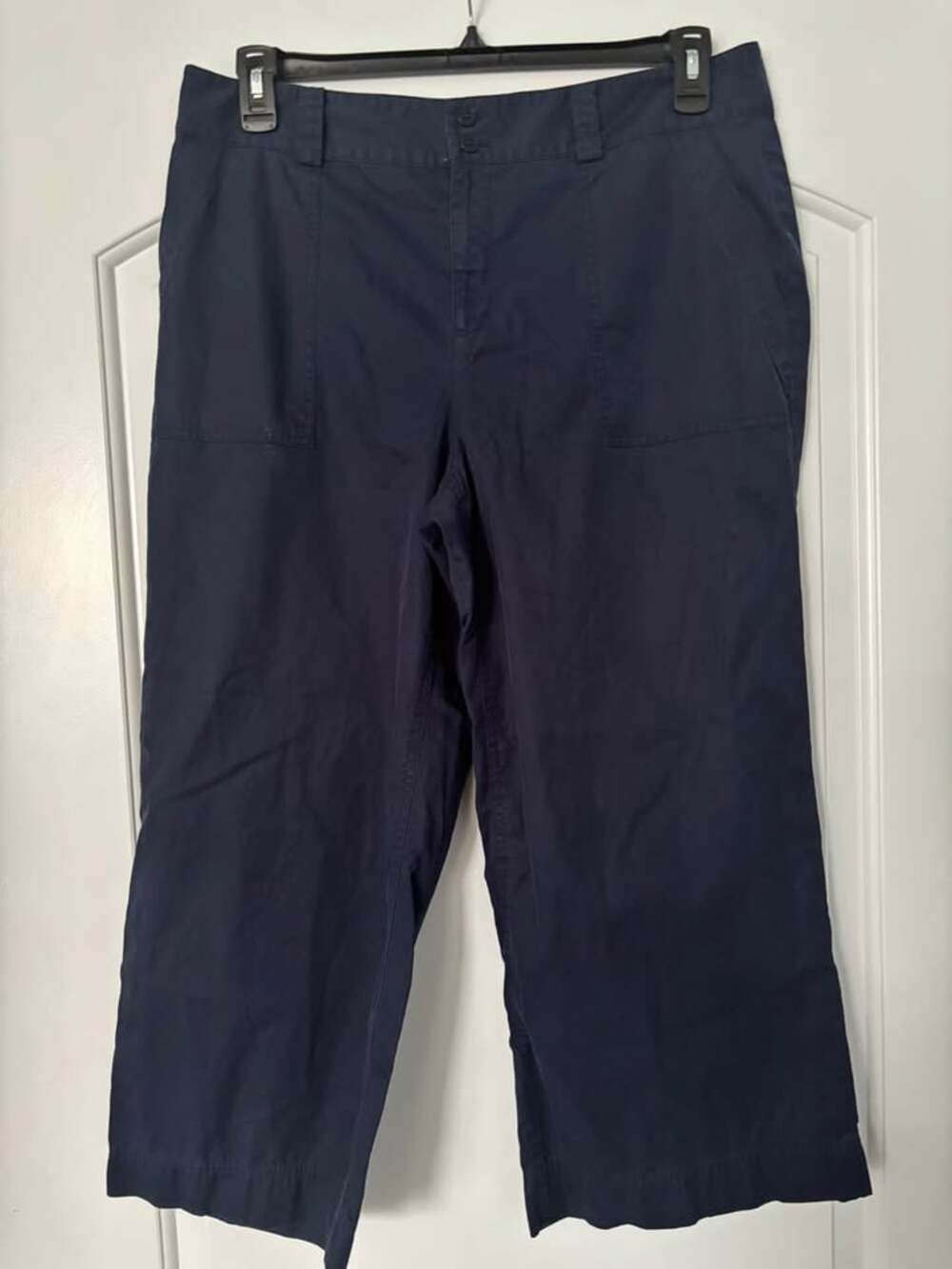 Lauren Ralph Lauren Navy Blue Cropped Pants Size 14 100% cotton